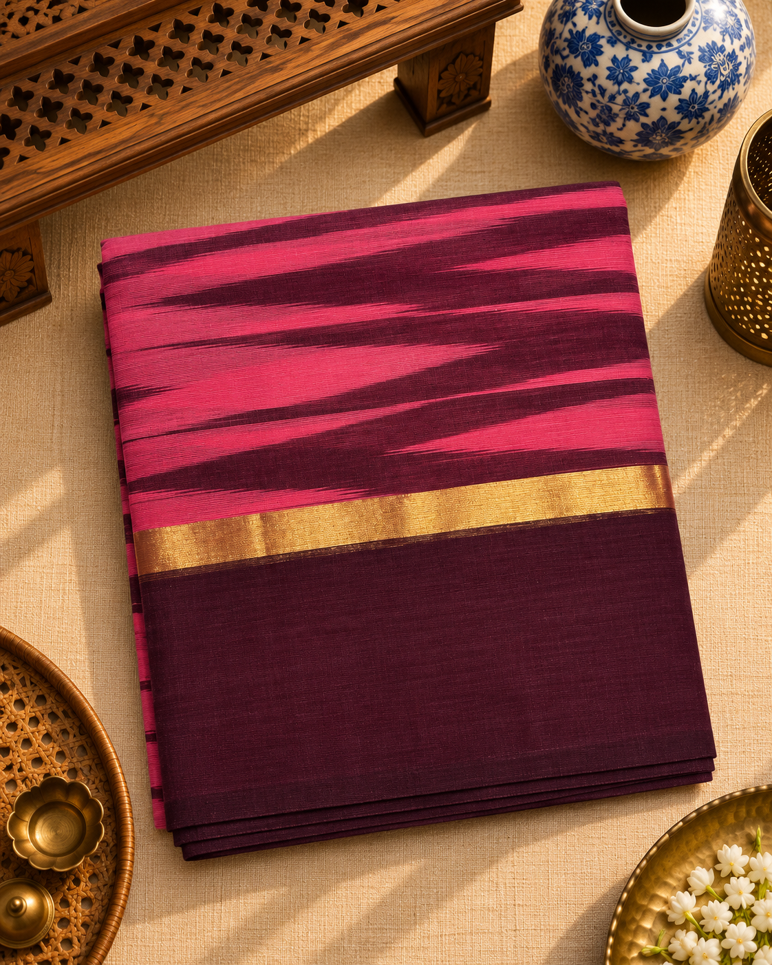 Ikkat Cotton Saree (ICS-001)