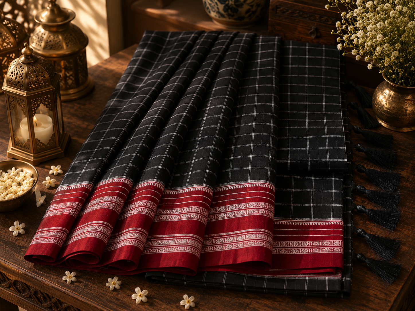 Narayanpet Checks Cotton Silk Saree (NCS-001)