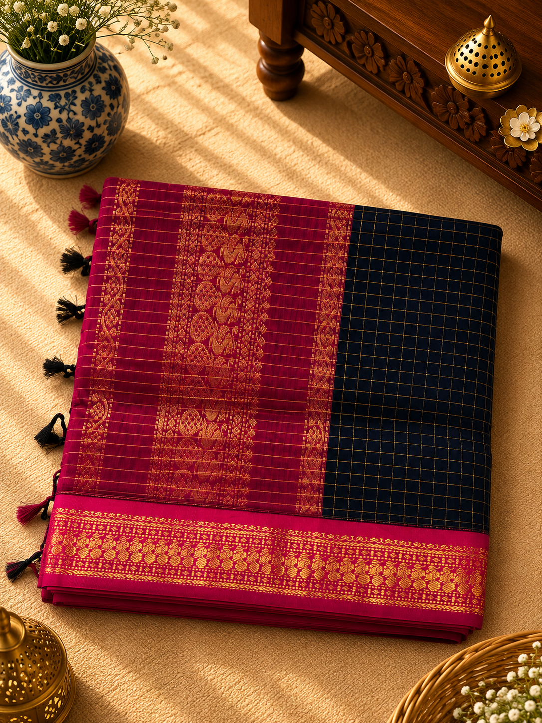 Kalyani Cotton Rich Pallu Saree (KCRP-001)