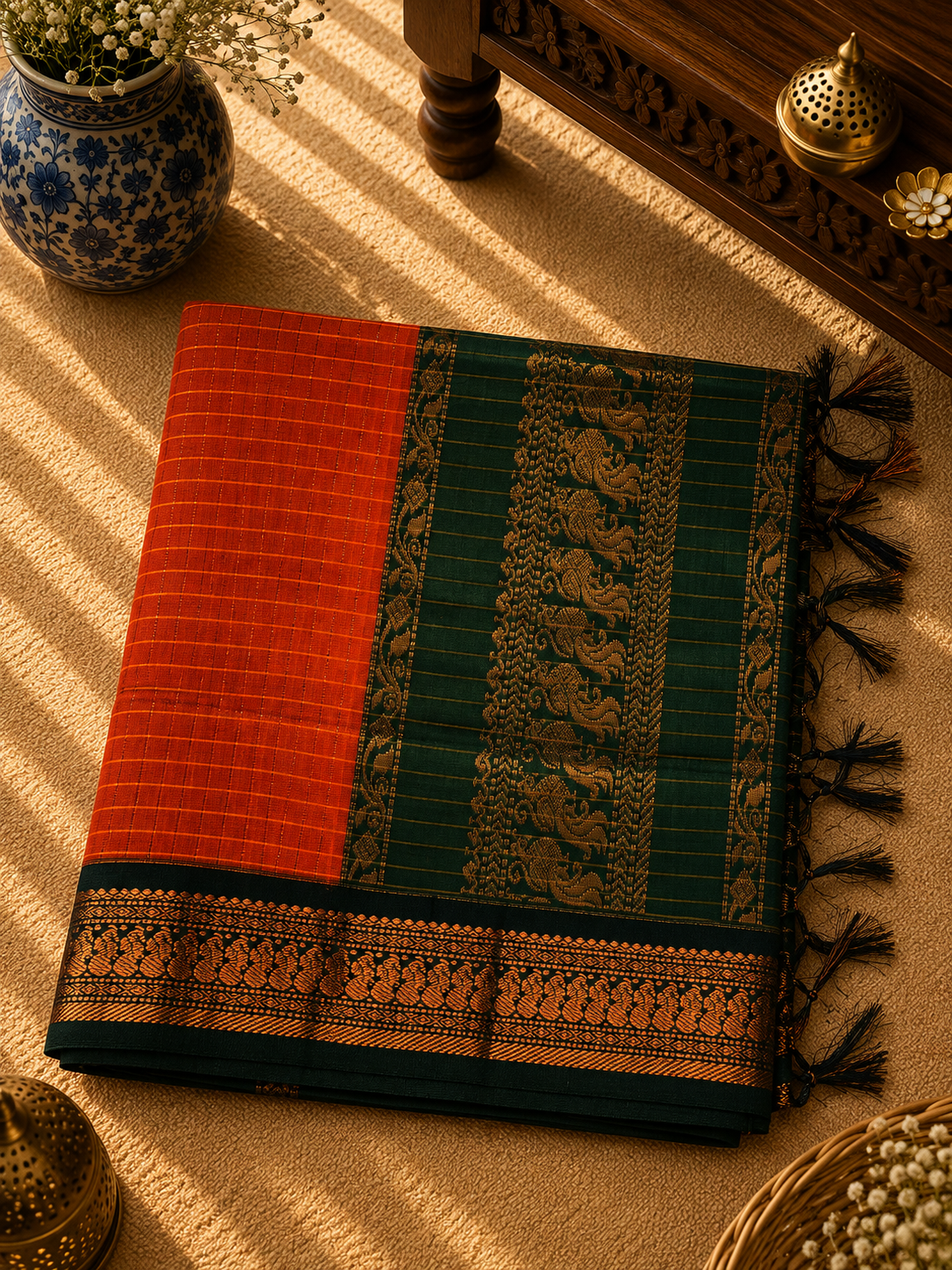 Kalyani Cotton Rich Pallu Saree (KCRP-001)