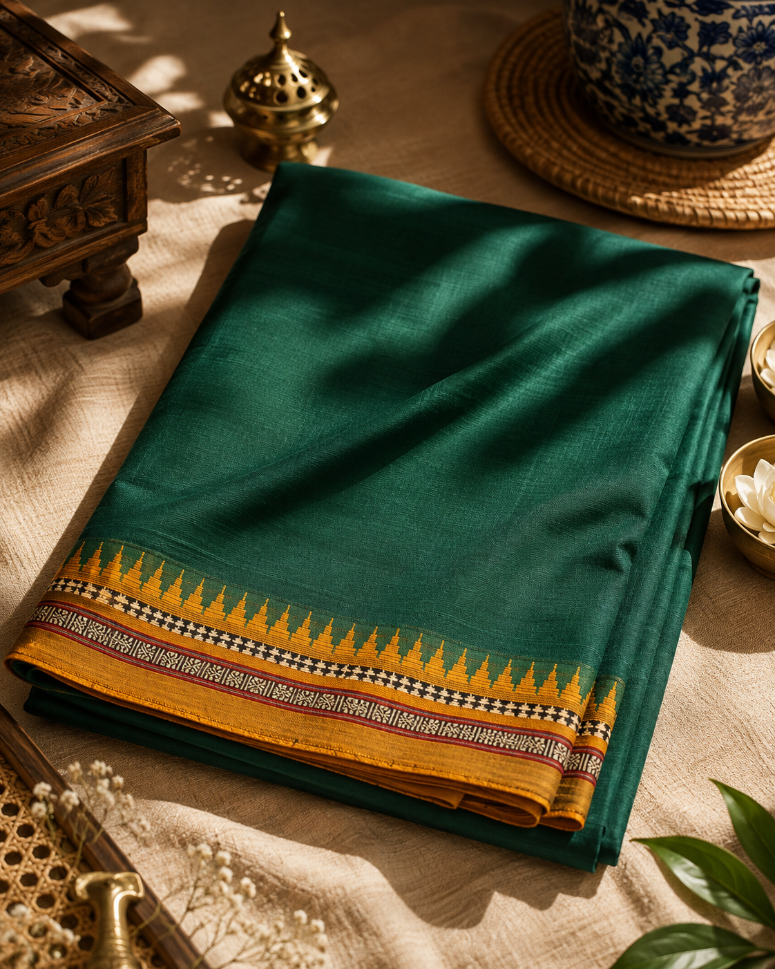 Mercerized Narayanpeth Cotton Saree (MNC-001)