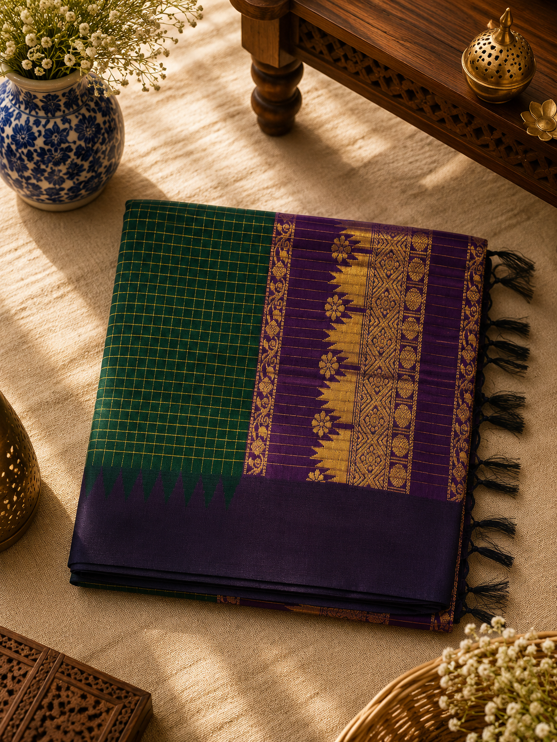 Kalyani Cotton Rich Pallu Saree (KCRP-001)