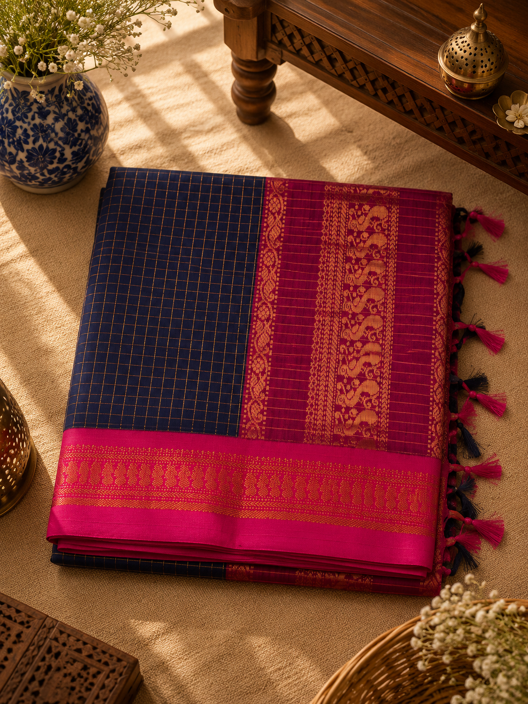 Kalyani Cotton Rich Pallu Saree (KCRP-001)