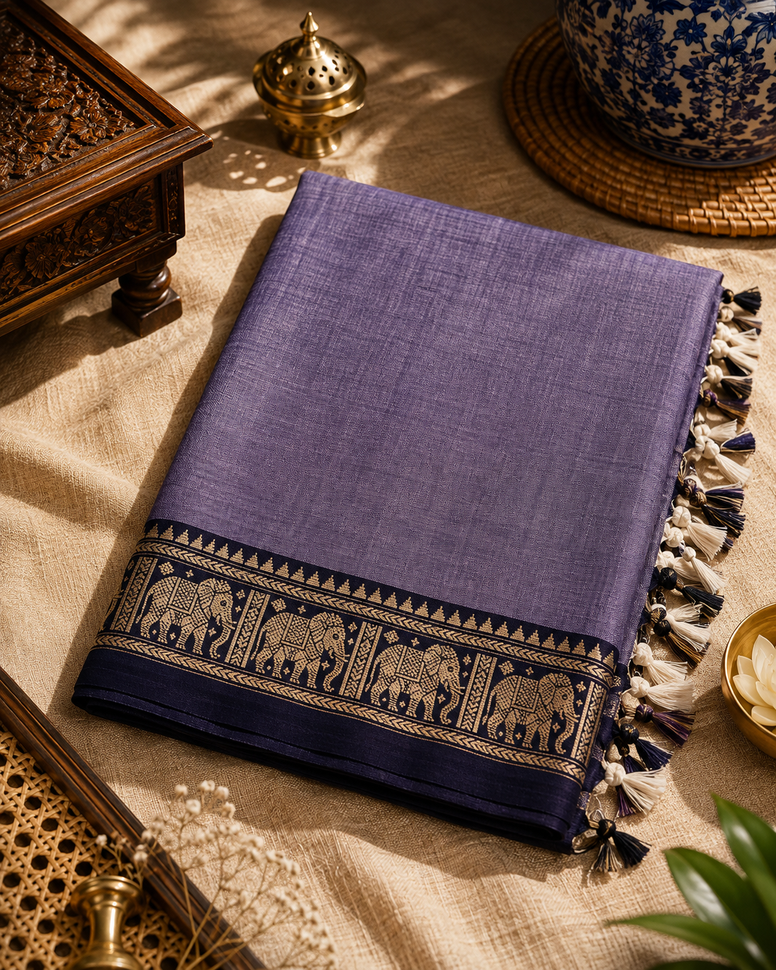 Mercerized Narayanpeth Cotton Saree (MNC-001)