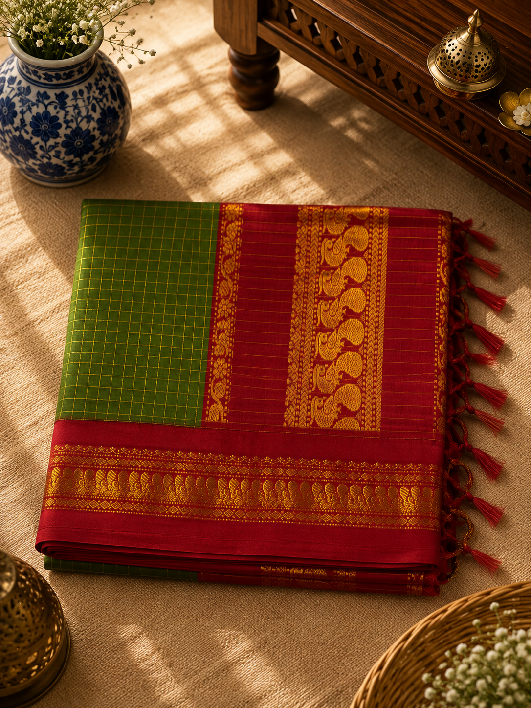 Kalyani Cotton Rich Pallu Saree (KCRP-001)