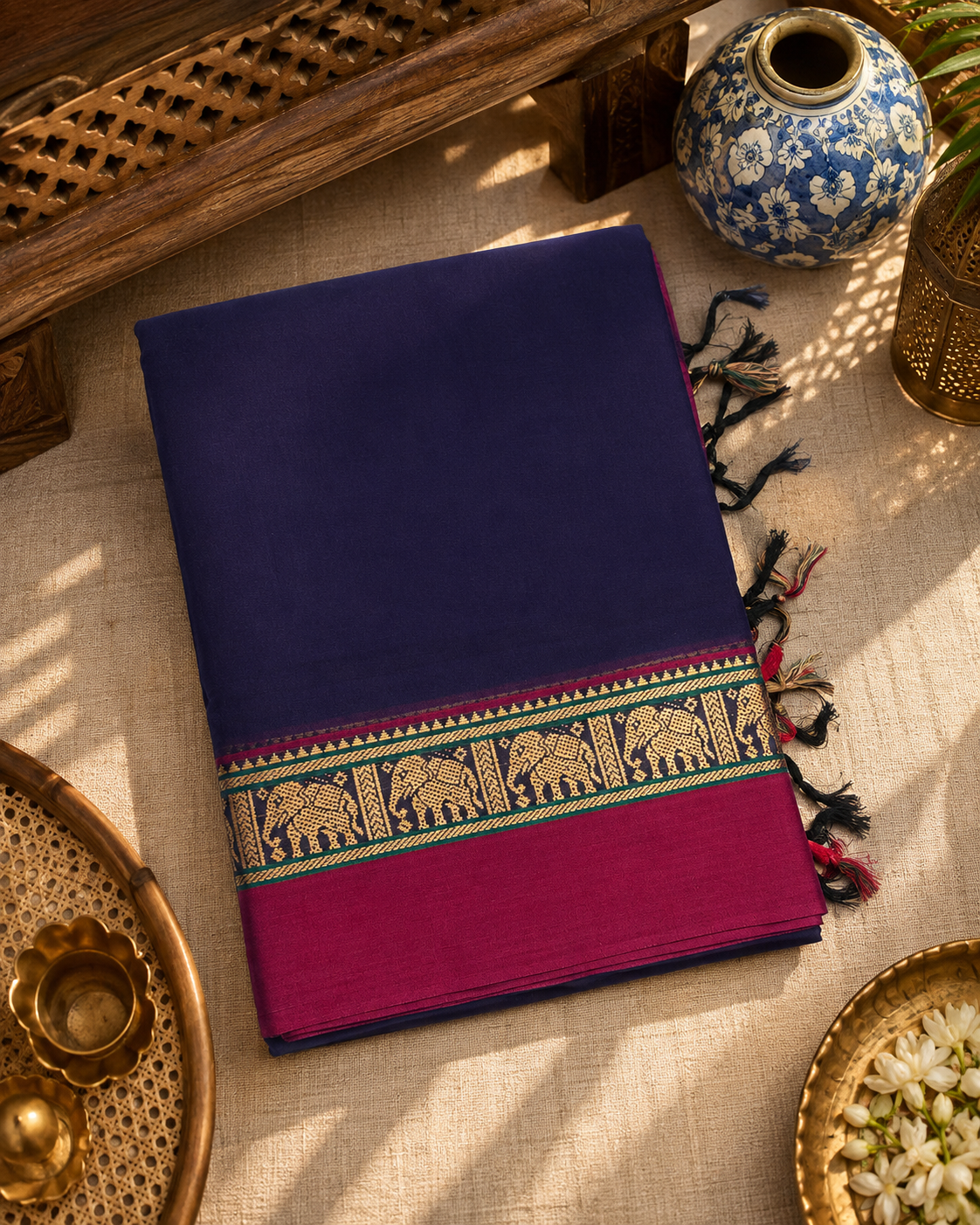 Mercerized Narayanpeth Cotton Saree (MNC-001)