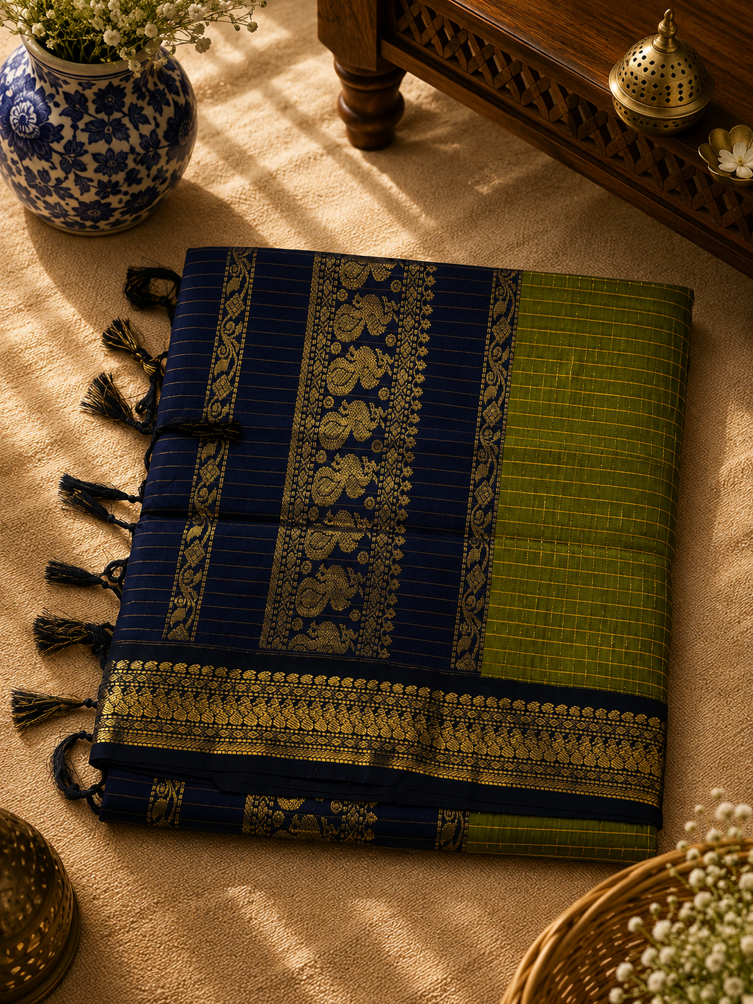 Kalyani Cotton Rich Pallu Saree (KCRP-001)