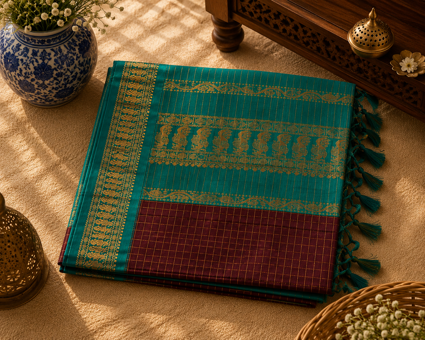 Kalyani Cotton Rich Pallu Saree (KCRP-001)