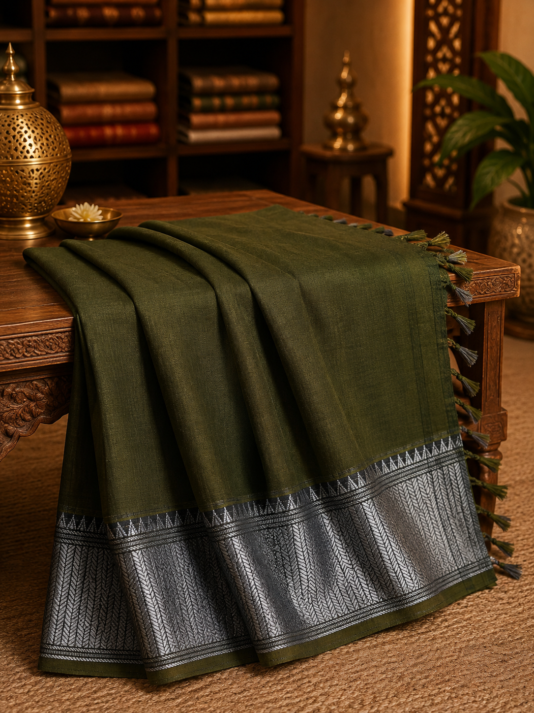 Mercerized Narayanpeth Cotton Saree (MNC-001)