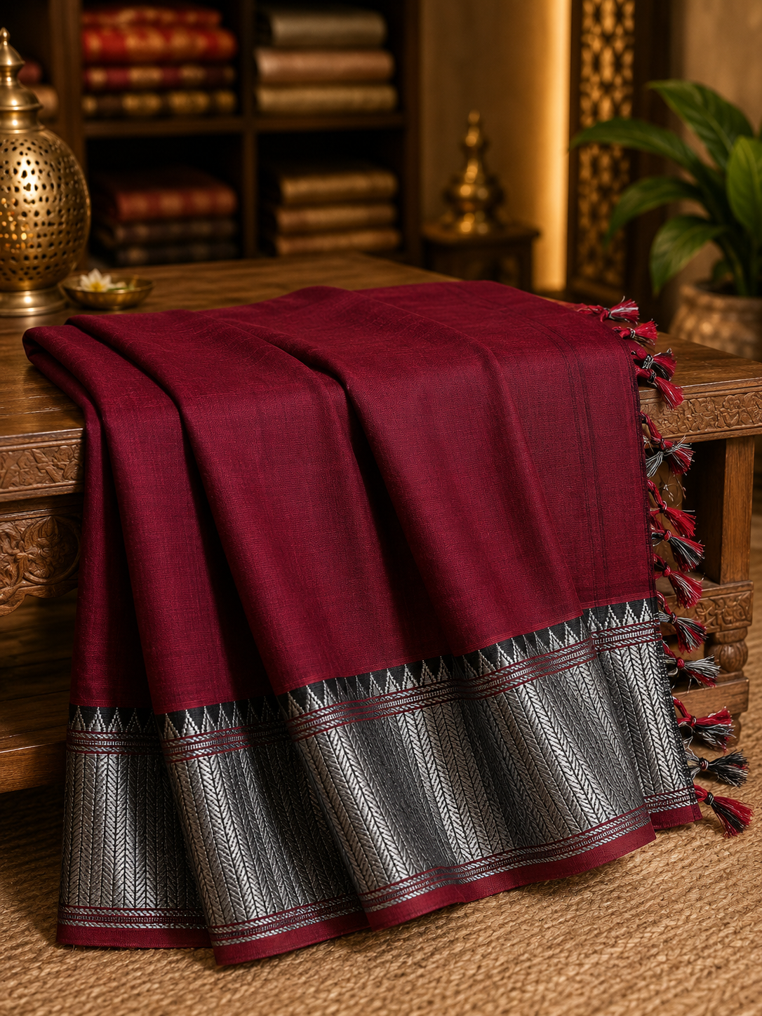 Mercerized Narayanpeth Cotton Saree (MNC-001)