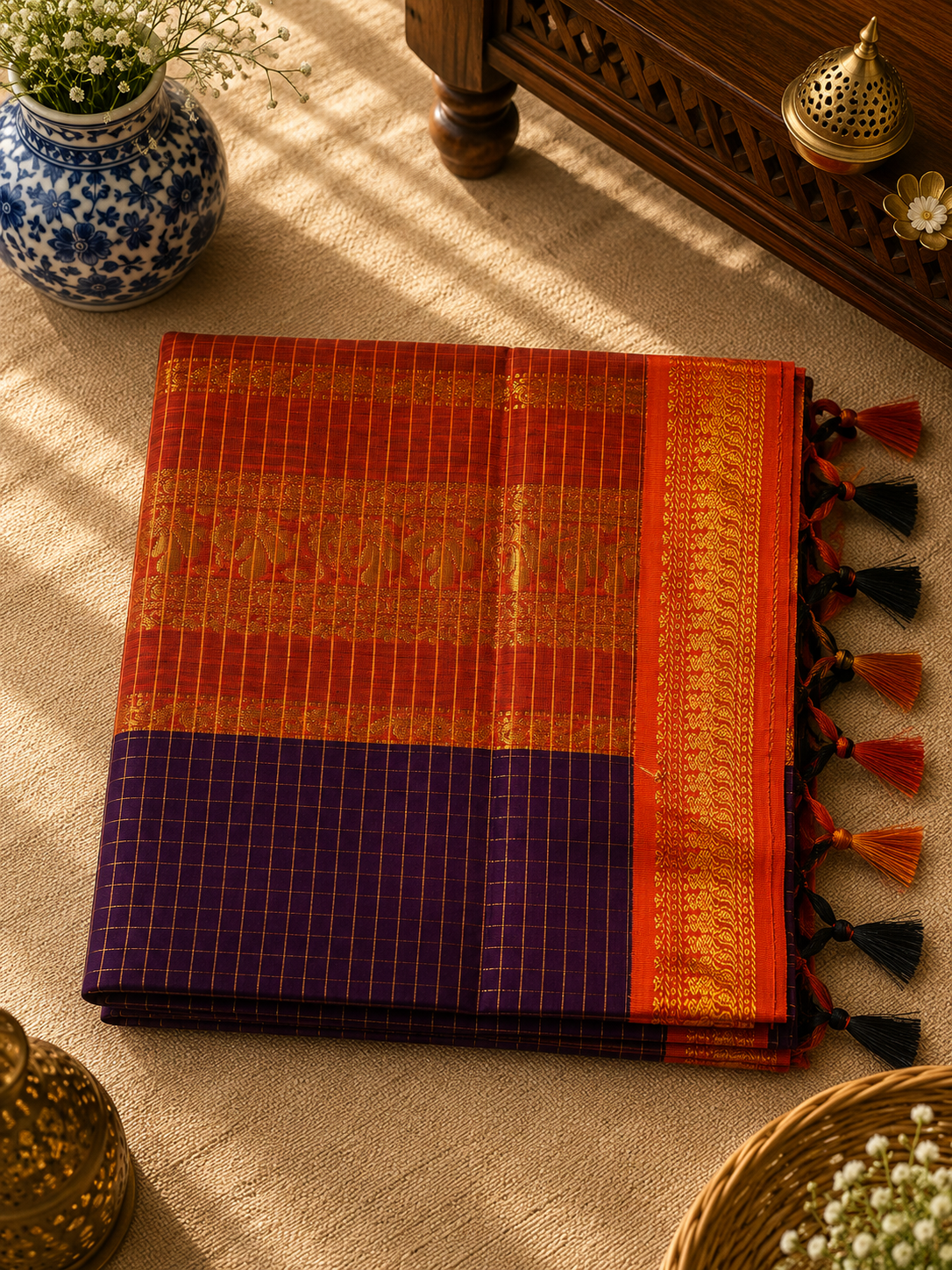 Kalyani Cotton Rich Pallu Saree (KCRP-001)