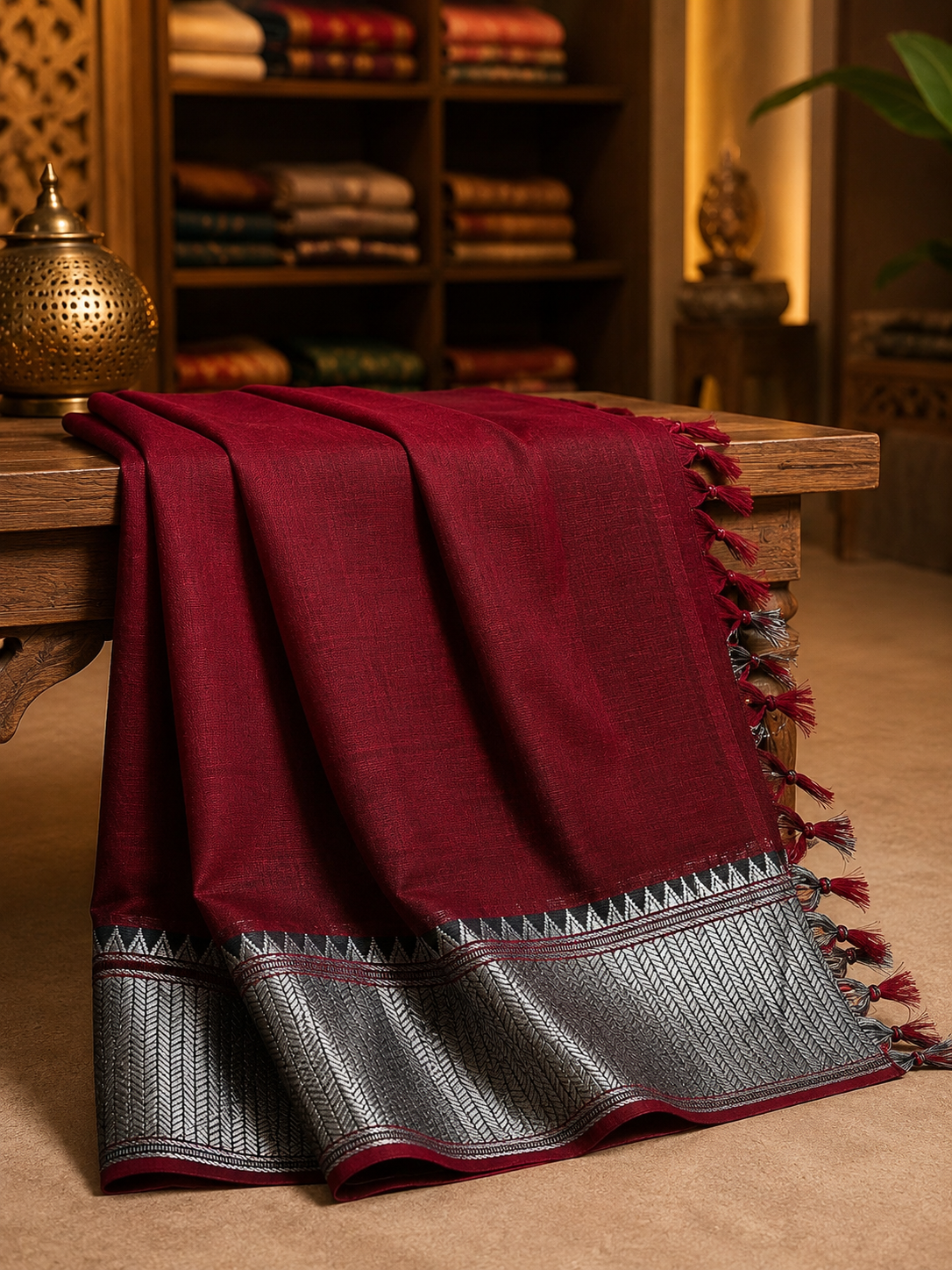 Mercerized Narayanpeth Cotton Saree (MNC-001)
