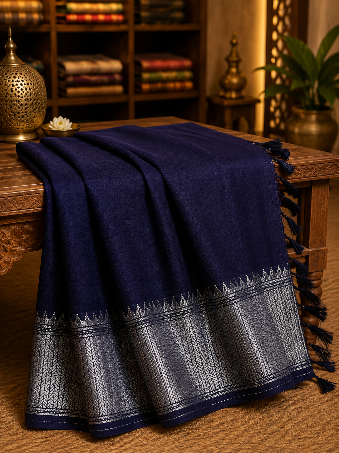 Mercerized Narayanpeth Cotton Saree (MNC-001)