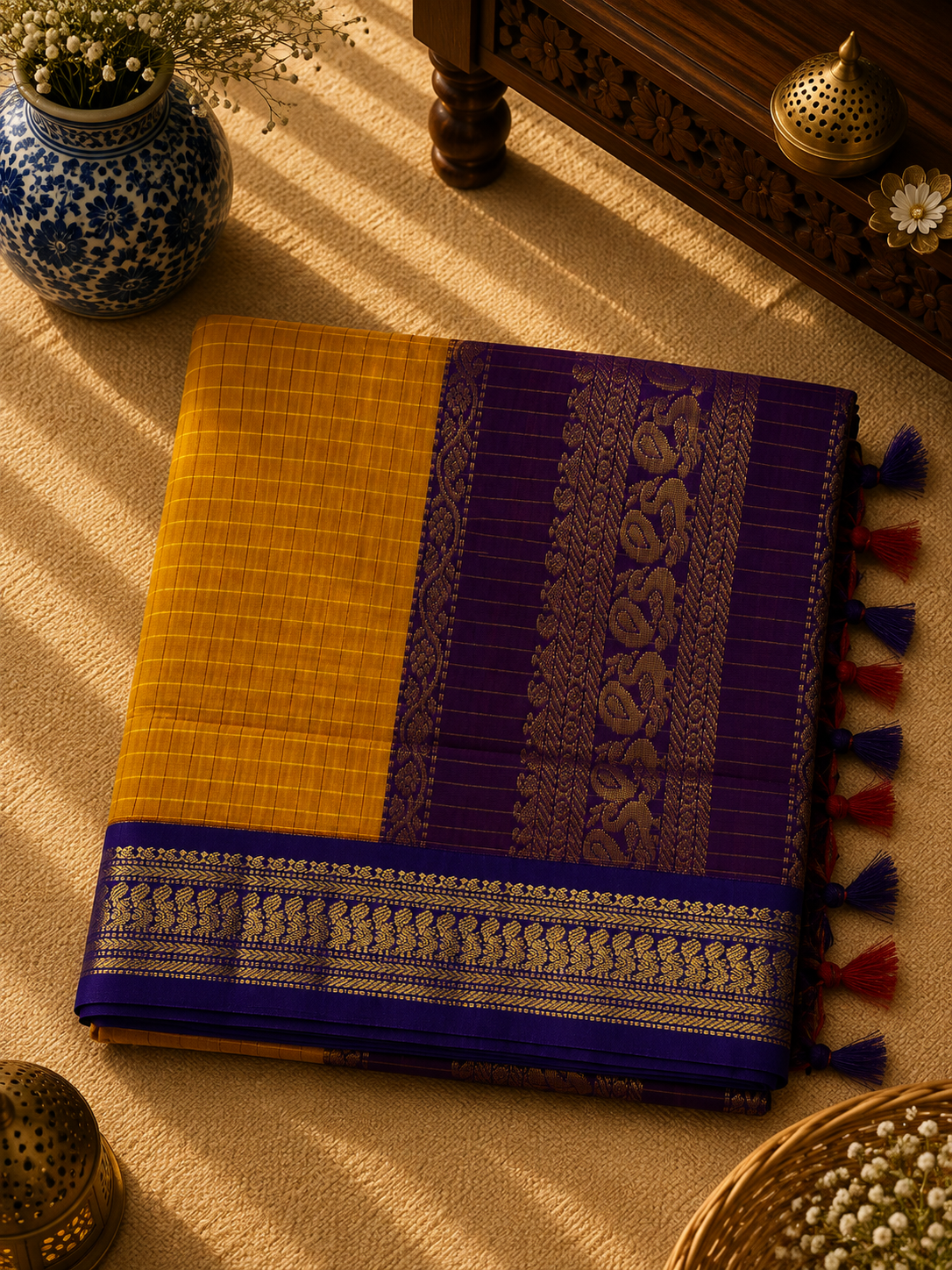 Kalyani Cotton Rich Pallu Saree (KCRP-001)